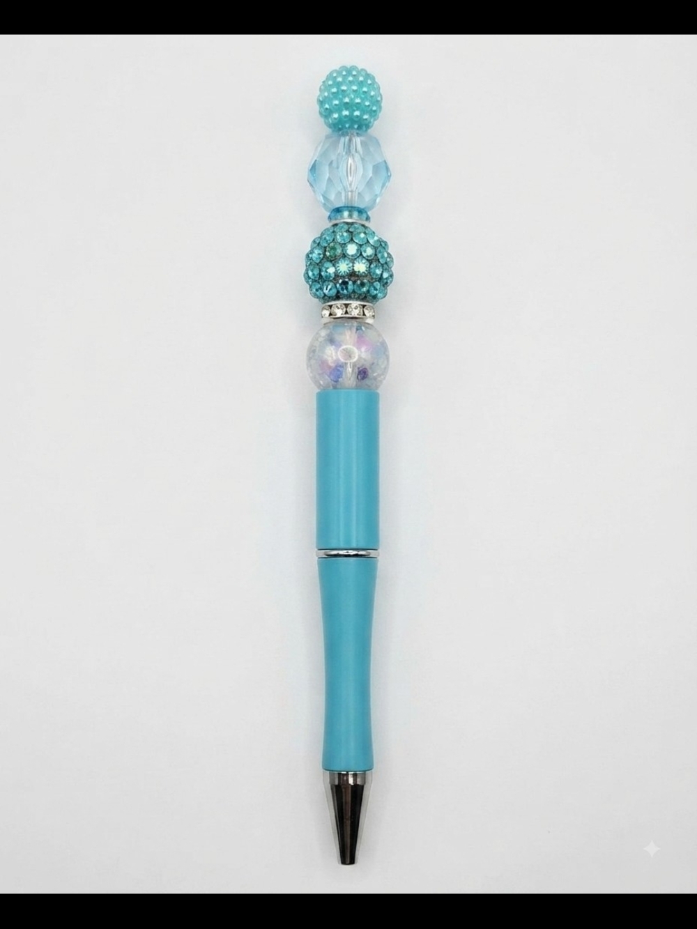 Sparkling Aqua Bead Pen